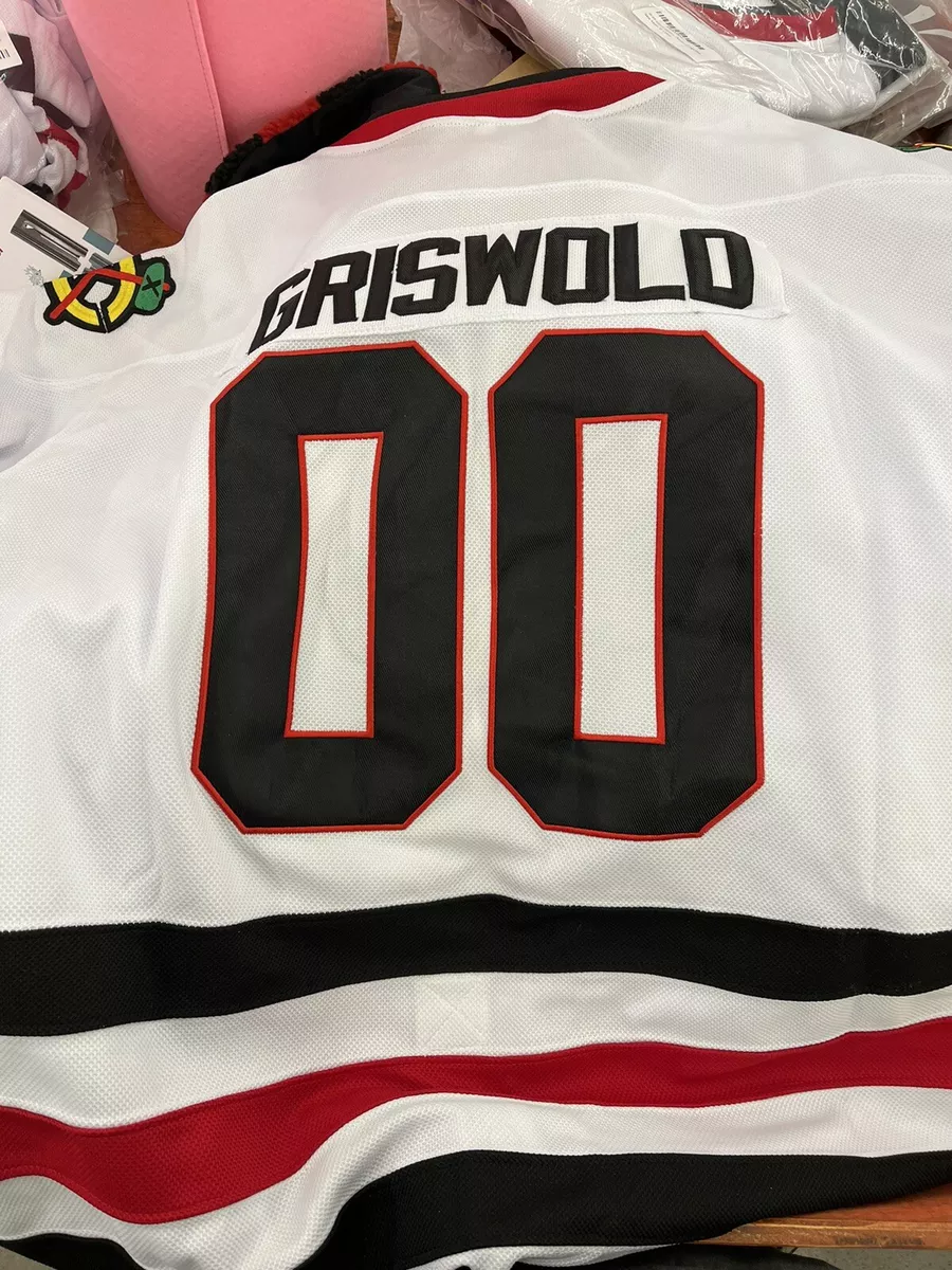 Clark Griswold Blackhawks Vintage Throwback Hockey NHL Jersey