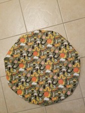 Dog or Cat or Pet Round Pillow Bed Cover Duvet in "OUTDOOR BUGS" Pattern NEW