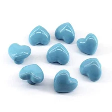 Blue Drawer Knob Ceramic Cabinet Knobs Kids Room Handle Pull Heart Shape for ...