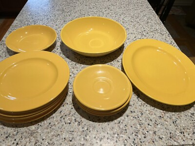 Vista Alegre Prisma Yellow Canary Set Serving Dishes Portugal Lot