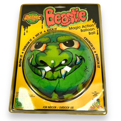 Vintage Balzac Beastie Green Magic Action Balloon Ball 1991 Catco Sealed New