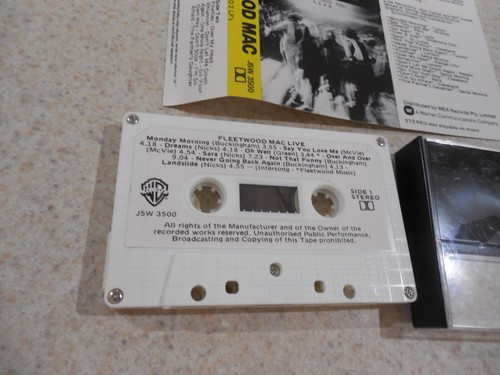FLEETWOOD MAC LIVE Cassette Tape 1980 DOUBLE ALBUM Rock J5W 3500 - Picture 2 of 6