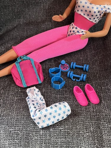 BARBIE And The ALL STARS Doll Mattel Aerobics Party Star.Some Accessories.Flaws - Picture 17 of 17
