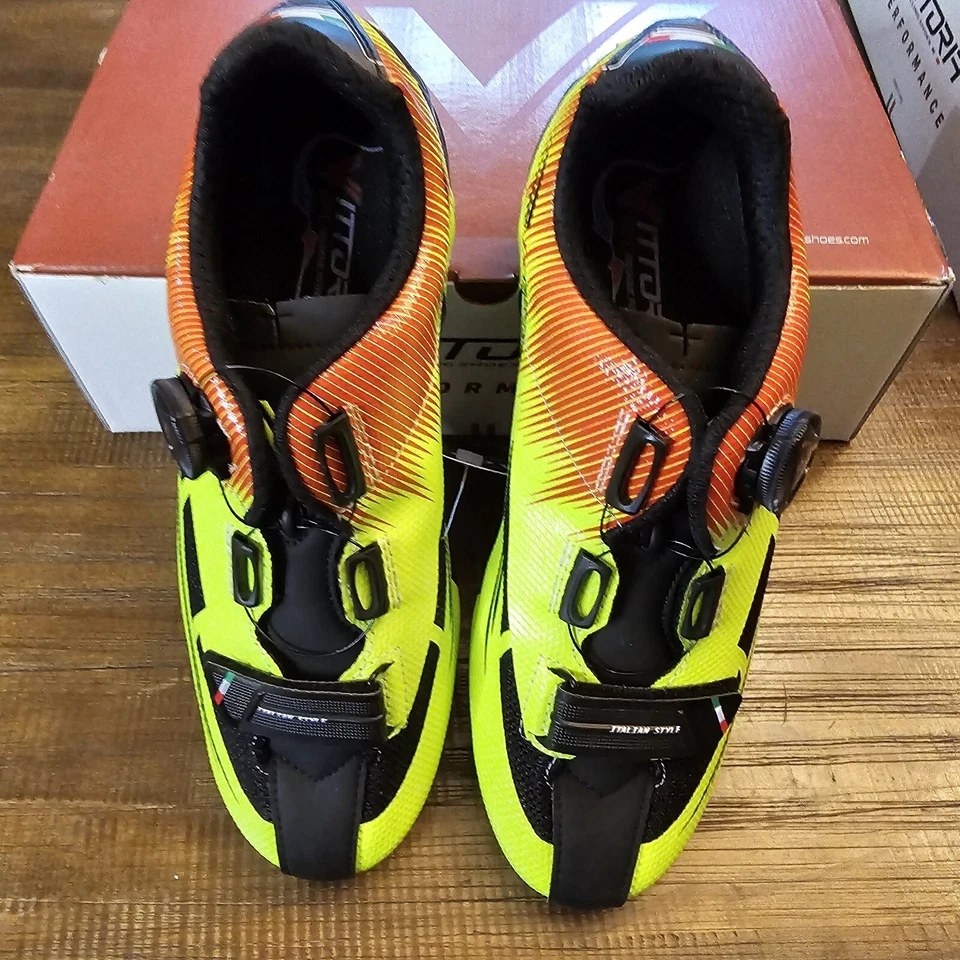 Vittoria Fusion 2 Zapatos de Ciclismo de Carretera Fluro - Talla 40 EU - Hombres 7.5 EE. UU. - 7 UK - NUEVOS Foto 3 de 4