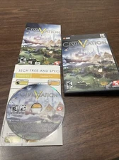 Civilization 5 - Sid Meier (PC, DVD, 2010) complete w/ manual and poster