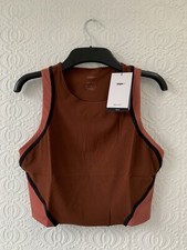 Image of Nike Yoga Dri-Fit Womens Tight Fit Tank Top Burgundy Size 12 BNWT