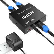MT-VIKI  4K HDMI Splitter 1 in 2 Out, 1x2 Powered HDMI Splitter for Dual Mo