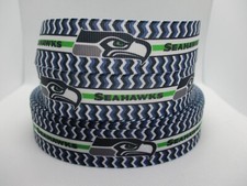 Seattle Seahawks NFL 1" Grosgrain Ribbon YOUR CHOICE 5 or 10 Yards Football 
