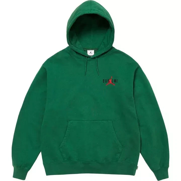 Sweat à capuche Supreme x Jordan vert homme HF0836 010 moyen FW24 à la main