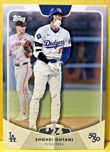 2024 Topps Shohei Ohtani 50/50 Club Card # 54 SB # 24 Los Angeles Dodgers