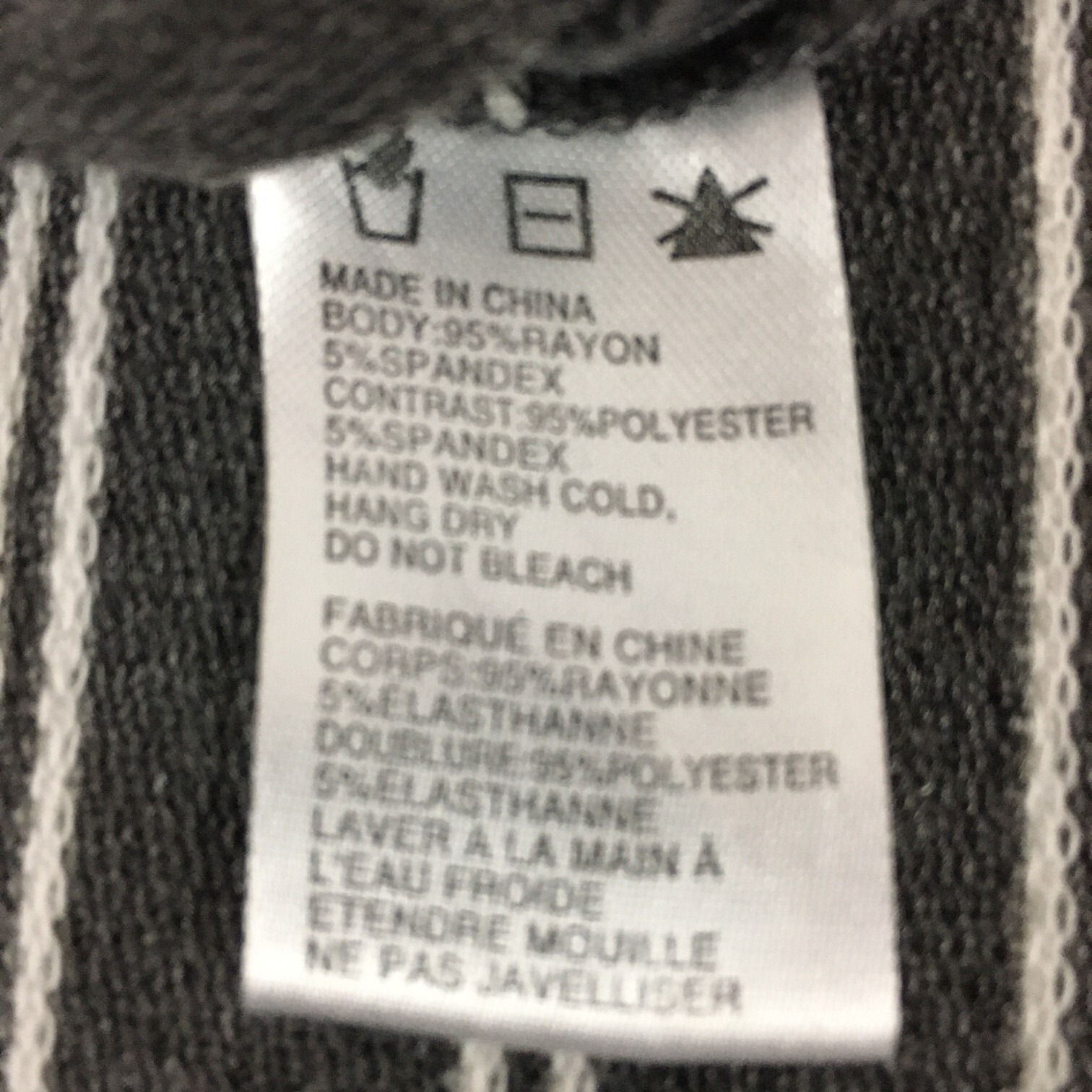 Ethereal by Paper Crane Tunic Top Tab Sleeves Side Slits Striped Grey Women's S