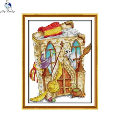 Zauberbuch Kreuzstich Set 14ct