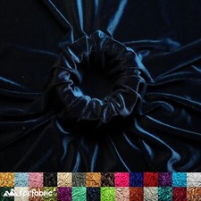 Navy Blue Stretch Velvet Fabric By The Yard