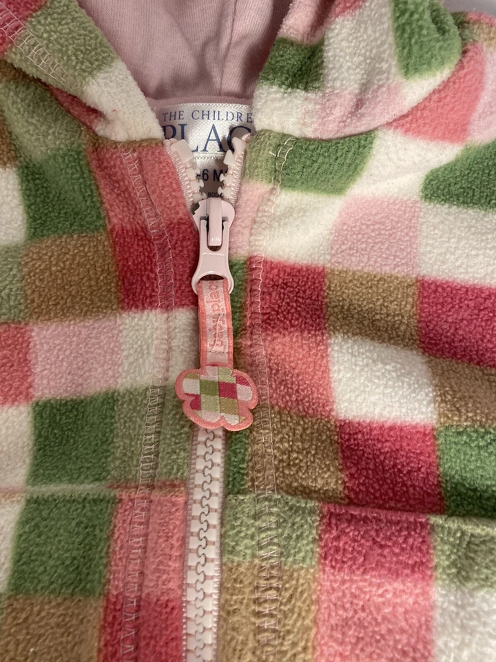 The Children’s Place Girls Sz3-6M Lined Fleece Hooded Jacket W/ Lined Jeans - Image 3 of 4