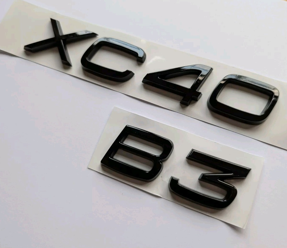 Gloss Black Rear Badge for Volvo XC40 & B3 Glossy Car Number