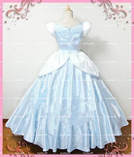 Vestido Cenicienta Adulto Princesa Mujeres Disfraz Juegos con disfraces Vestido de Halloween Foto 3 de 4