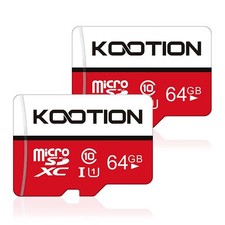KOOTION 64GB Micro SD Card 2 Pack Micro SDXC Memory U1 Card Class 10 Micro SD...