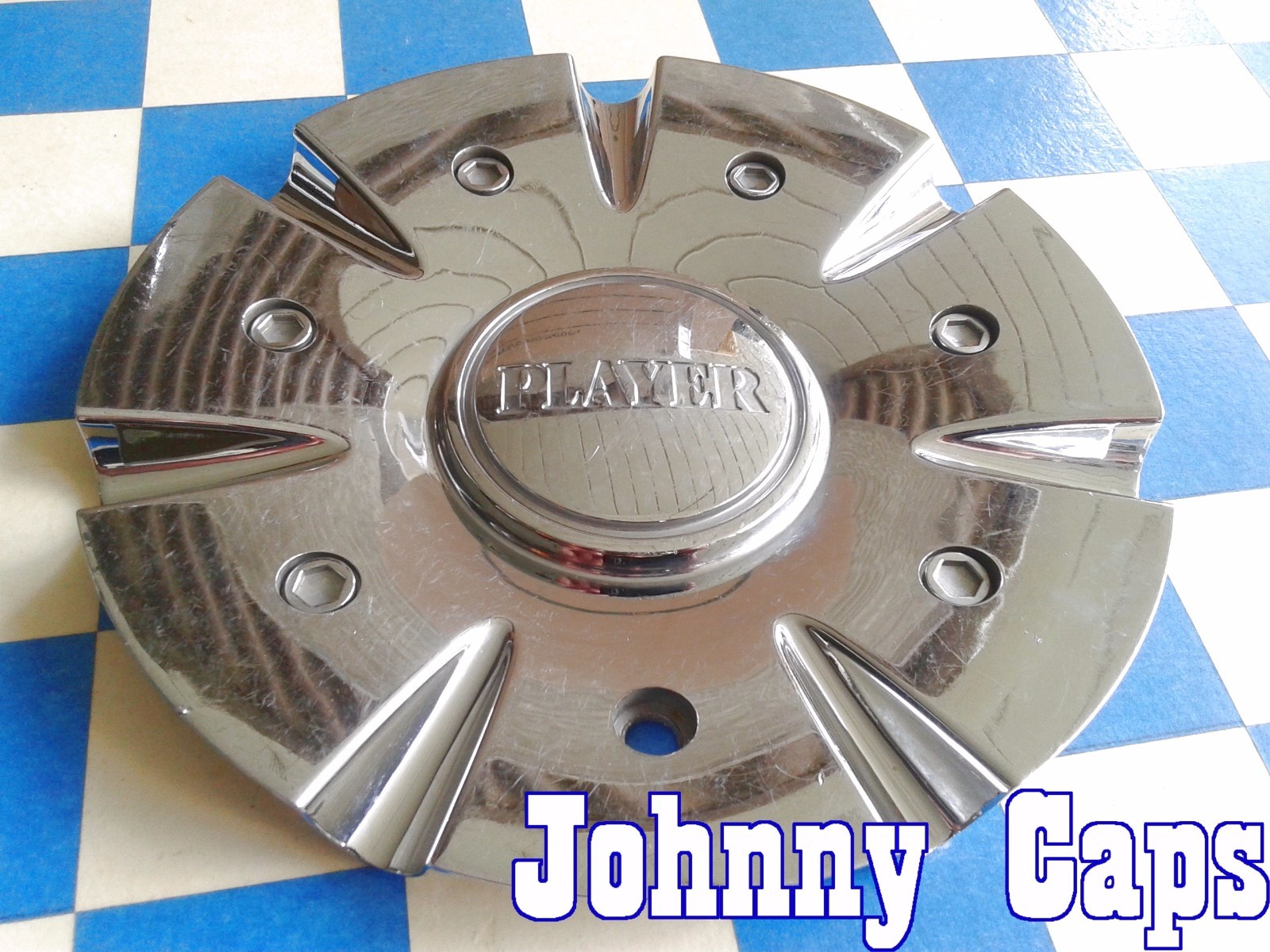 PLAYER Wheels [88] Chrome Center Caps # C-713-1 Custom Wheel Center Hub Cap (1)