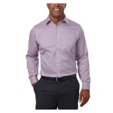 Kirkland Signature Men Button Down Spread Collar Non-Iron Cotton Dress Shirt