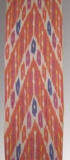 11 Yard HAND MADE UZBEK Natural 100 COTTON IKAT FABRIC 8939