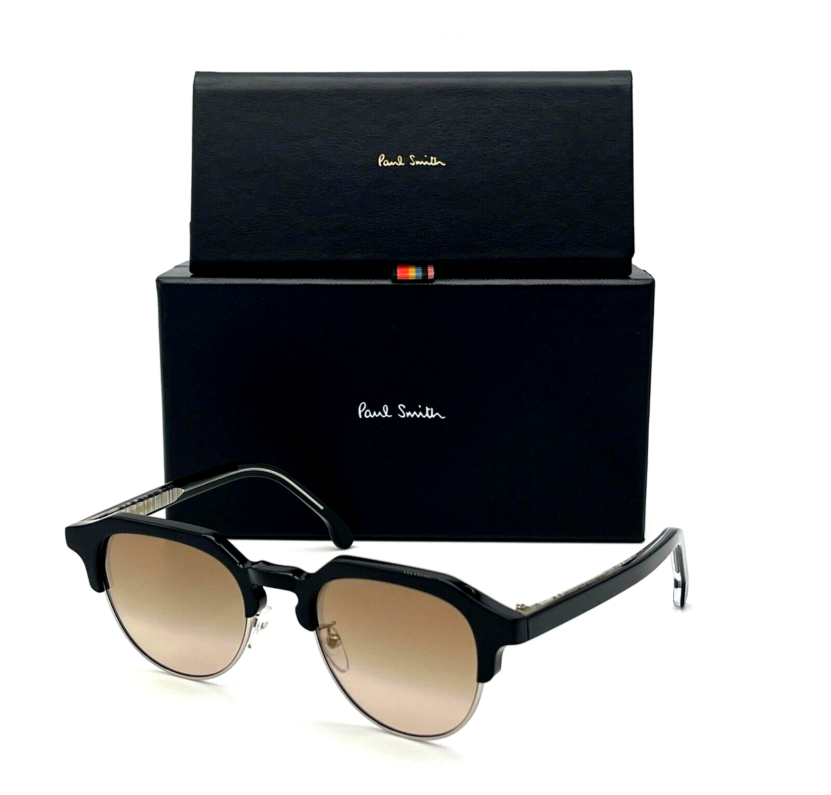PAUL SMITH BARBER 001 Black / Brown Gray 51mm Sunglasses | eBay display picture 3