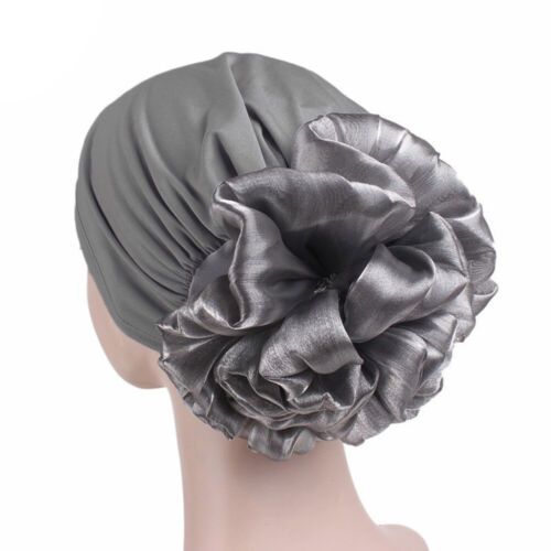Dehnbare Turbanmütze für Damen große Blume Chemomütze gegen die ~ - Bild 17 von 56