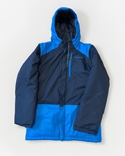 Columbia Jacket Boys Large Blue Hooded Insulated Snow Sports Winter Coat