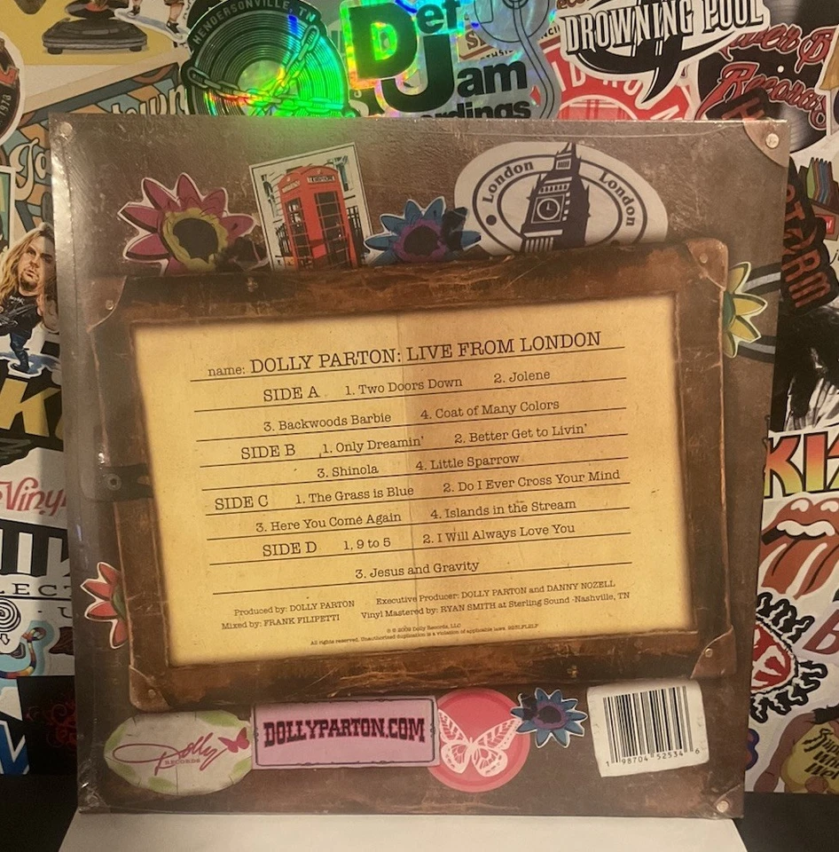 DOLLY PARTON Live From London NEW 2LP COTTON CANDY PINK VINYL - Image 2 of 3