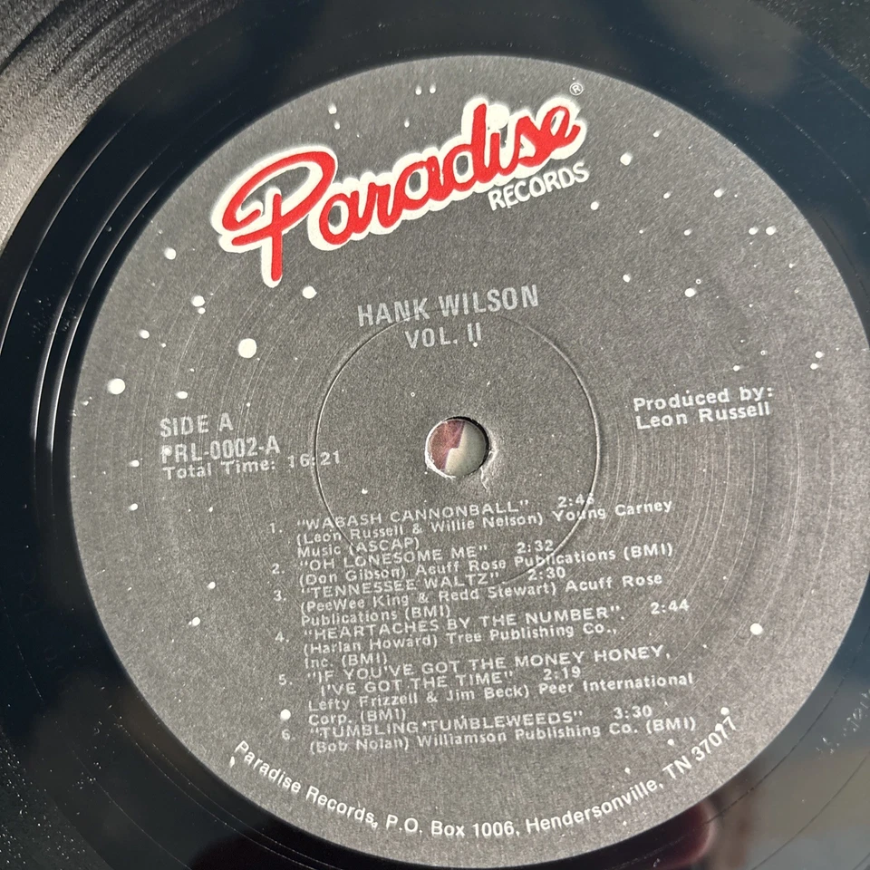 Leon Russell Hank Wilson Vol. 2 1984 M-EX Vinyl rare Country - Image 4 of 4