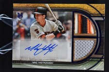 2025 Topps Museum Collection Mike Yastrzemski Swatches Dual Relic Auto /25