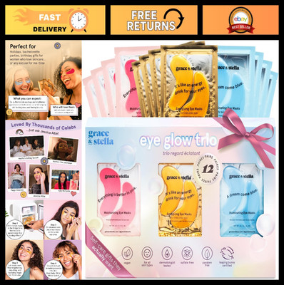 Under Eye Patches for Puffy Eyes & Dark Circles | Vegan Eye Masks, Self Care Gif