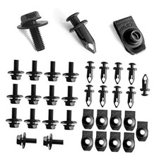 35Pcs Engine Under Cover Splash Shield Body Bolts Screws, Bumper Clips