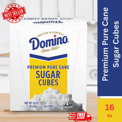 NEW Domino Premium Pure Cane Sugar Cubes, 126 Cubes, 1 lb Fast Shipping