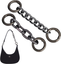 4Pcs 2 Styles 3.7"-4.17" Bag Extender Chainspurse Strap Extenders Gunmetal Shoul