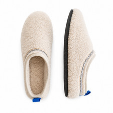 Bombas - Sunday Slipper - Fleece - Track Stitch - Slip-On - Off White/Cream