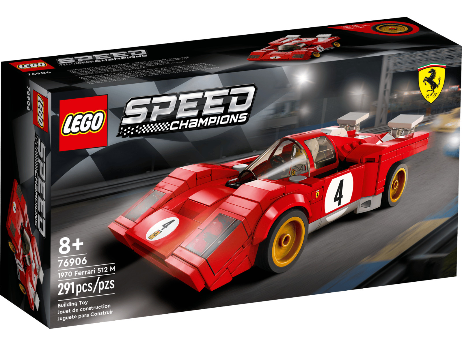 Lego Speed Champions 76906 Ferrari 512 M de 1970 voiture de course de collection rouge