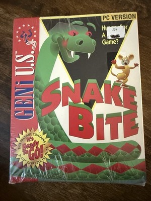 GENI U.S. Snake Bite Arcade PC Game 3.5'' Disk IBM/Tandy Compatible 1994