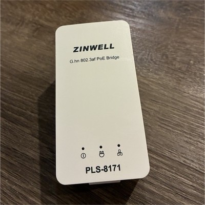 ZINWELL PLS-8171 G.hn PoE Powerline Adapter 1200Mbps RJ-45 1-Port White