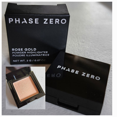 Phase Zero Powder Highlighter in Rose Gold - 0.07 oz DELUXE MINI TRAVEL - NIB!