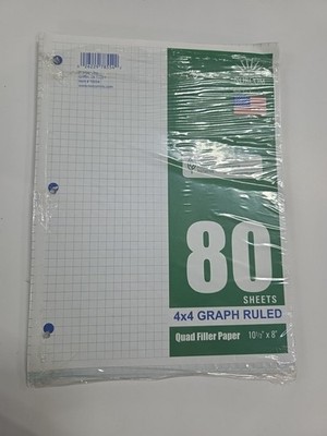 Graph Paper 80 Sheets 10 1/2 X 8