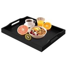 Food Serving Tray with Handles, Breakfast Bed Tray for Tea,Snack,Dinner, Home...