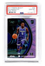 DE'AARON FOX 2017 SELECT PINK PRIZM RC /10 PSA 10 #49