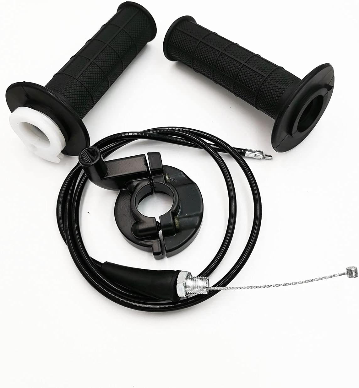 7/8” 22mm Throttle Handle Grips with Cable Compatible for ATV Quad Pit Bike Dirt Baja Off-Road Vehicles