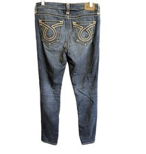 Big Star Liv Skinny Jeans Women's 29R Blue Embroidered Pockets Western 29x31