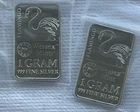 🦩2 x 1g 999 Silver Bars - Flamingo Design - Wessex Mint