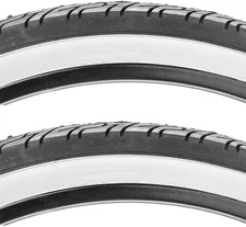 Sunlite City CST1218 Commuter Hybrid Black White Wall Bike Tire Pair 26 x 2.125
