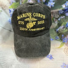 Marine Corps 250th Anniversary Hat, Military Pride Patriotic Embroidery Cap