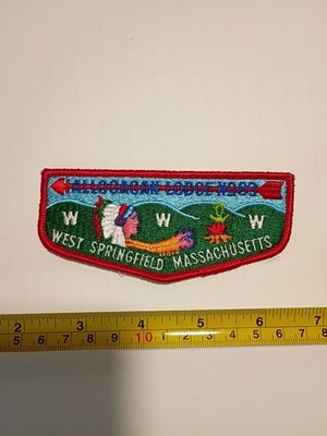 Boy Scout OA 83 Allogagan Lodge Flap Red Border Merged
