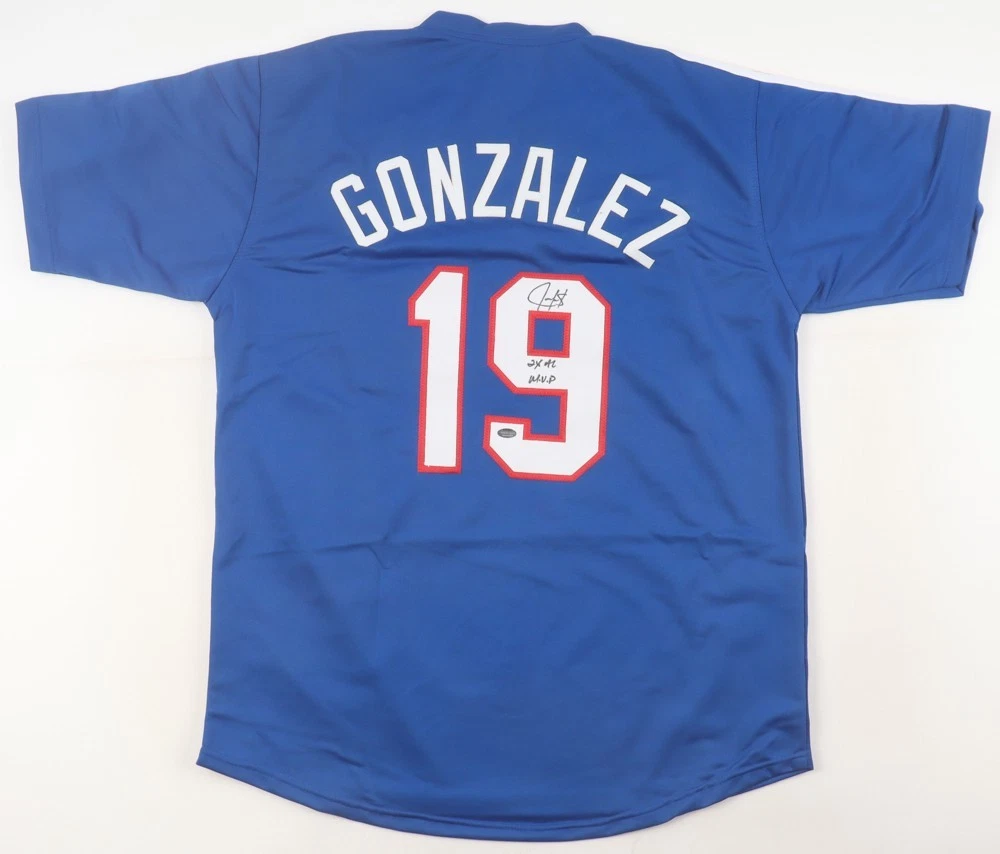 Texas Rangers Juan Gonzalez MLB Original Autographed Jerseys for