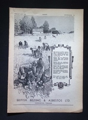 Original 1944 Reklame British Belting & Asbestos Ltd Industrial Belts